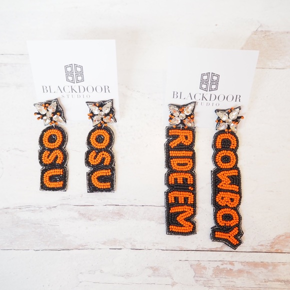 Bags Beaded Ride Em Cowboys Orange Purse Strap Osu Oklahoma Poshmark